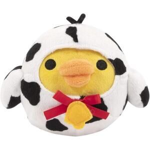 Rilakkuma Series Dressed as Cow Plush Kiiroitori 5 Inches Yellow Bird